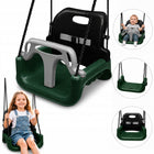 Huśtawka dla dzieci ogrodowa fotel wiszący 3w1 mocna kubełkowa black green huśtawka kubełkowa tworzywo wiek 6 m+