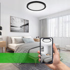 Panel Plafon Sufitowy LED Natynkowy Okrągły Czarny 24W Nie Mruga CCD Lampa oprawa do salonu, sypialni i przedpokoju