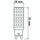 4x Żarówka LED kapsułka mini G9 7W = 60W 3000K ciepła barwa 230V lumiled źródło światła do lampy, jasność 670 lm