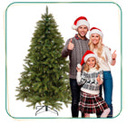 CHOINKA SZTUCZNA ŚWIERK KAUKASKI 180 cm naturalny gęsta PREMIUM STOJAK 161 - 180 cm zielony