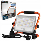 Halogen LED naświetlacz lampa 50W 5000K przenośny roboczy budowlany rączka reflektor warsztatowy 5000 lm IP65, odporny