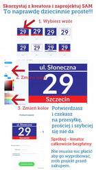 Tabliczka adresowa z numerem domu 60X40 cm kreator zaprojektuj sam oznaczenie posesji, szyld elewacyjny, tworzywo
