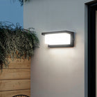Lampa Elewacyjna Ogrodowa 12W LED Kinkiet Zewnętrzny Modern Czujnik Ruchu oprawa na fasadę aluminiowa czarna