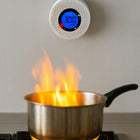 Czujnik czadu dymu detektor tlenku węgla CO2 LCD baterie certyfikowany 2w1 alarm bezprzewodowy, wykrywacz gazu
