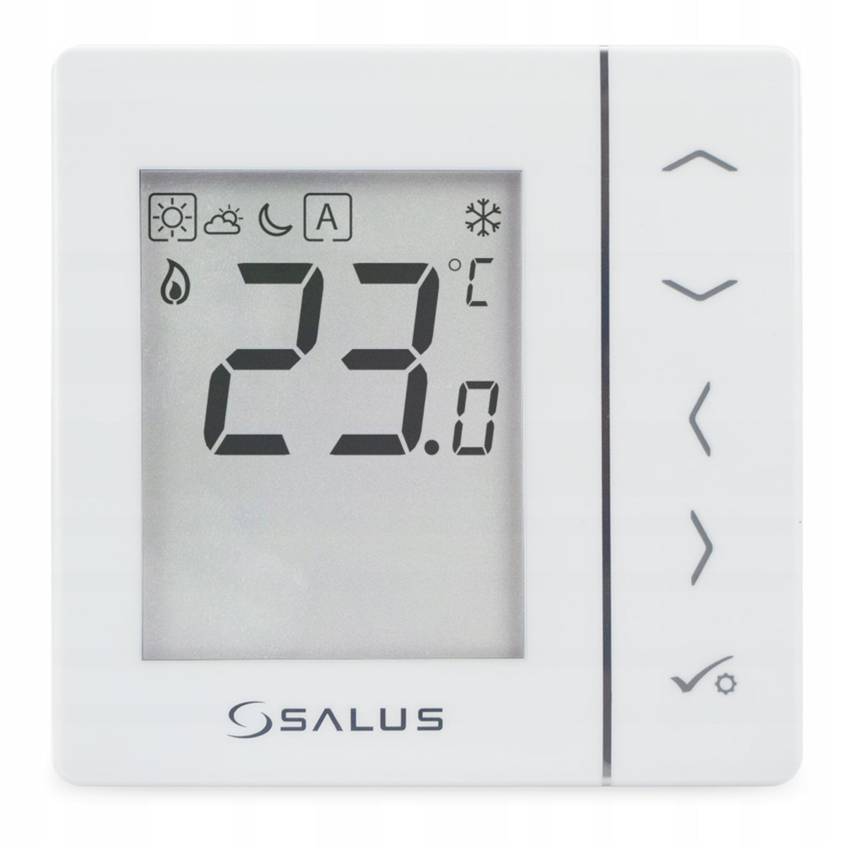 SALUS VS35W PRZEWODOWY DOBOWY REGULATOR TEMPERATURY PODTYNKOWY BIAŁY wodne 1 W/m²