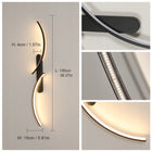 Nowoczesny kinkiet LED 30W – czarna lampa ścienna z regulacją barwy światła (3000K/4500K/6500K) do korytarza i salonu