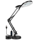 Lampka LED Kosmetyczna Lupa Szkło Powiększające na Biurko do paznokci do manicure, gabinetu kosmetycznego, czarna, E27