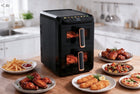 Frytkownica beztłuszczowa Air Fryer 10l 2700W 2 kosze 4l + 6l Dwukomorowa czarny