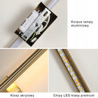 Kinkiet lampa ścienna LED złoty loft nowoczesny do salonu korytarza 8W 3000K oprawa aluminiowa, zintegrowane źródło
