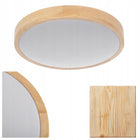 Plafon LED drewno LL picof PLAFON2 okrągły 16,5W 27,5cm lampa sufitowa, oprawa ze zintegrowanym źródłem światła, biała