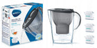 Dzbanek filtrujący Brita Marella 2,4 l czarny + 3 Maxtra Pro PP karafka z filtrem, do wody pitnej, 3 wymienne wkłady