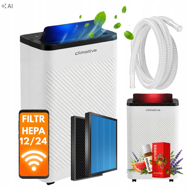 Osuszacz powietrza Climative Nexi 12l 40m2 pochłaniacz wilgoci aromaterapia 190 w