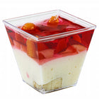 PUCHARKI DO DESERKÓW MONOPORCJI FINGERFOOD DEGUSTACJI Z WIECZKIEM 50szt kubeczki na lody i pudding, bezbarwne naczynia