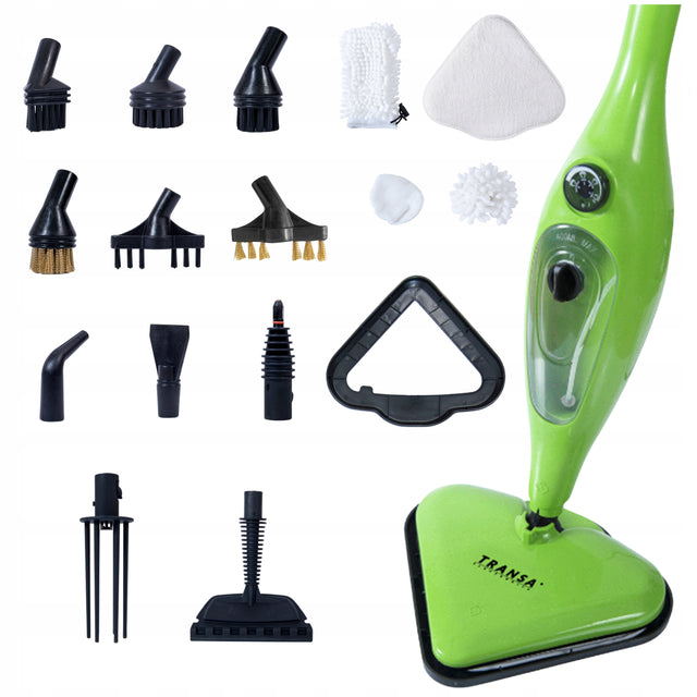 MOP parowy wielofunkcyjny 12 końcówek 4 nakładki AquaSteam 4,2 BAR 2000W myjka do podłóg i płytek, 400 ml, kabel 7 m, gotowa w 15 s