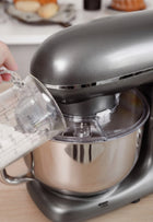 Robot kuchenny planetarny mikser z misą stalową 6,2l + 3 końcówki mocny do wyrabiania ciasta, ubijania i ucierania, 6