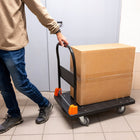 Wózek transportowy platformowy magazynowy platforma transportowa składany do przewożenia towarów, udźwig 300 kg, 1 półka