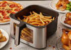 Frytkownica beztłuszczowa 1800W airfryer 8l nieprzywierająca 12 programów srebrny/szary