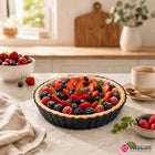 Forma do Tarty z Wyjmowanym Dnem Blacha do Pieczenia Non-Stick Okrągła 24cm foremka do quiche, wypieków, metalowa