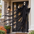 Kościotrup wiszący 116 × 60 cm czarny duch dekoracja Halloween szkielet na imprezę tematyczną, nawiedzonego domu