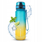 Butelka Na Wodę Bidon Tritan 500 ml Miarka Pasek do Szkoły Pracy BPA Free pojemnik z podziałką, sportowy, turystyczny