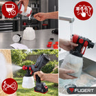 Pistolet do malowania akumulatorowy 2X 4A 1200ML+250 ML dysze 10szt 160DIN natryskowy, farby, lakiery, emulsje, 20 V