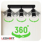 Lampa sufitowa LED kinkiet spot oprawa listwa 3x GU10 tuba czarna srebrna oświetlenie punktowe aluminiowe do salonu