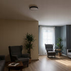 Plafon LED lampa sufitowa panel 18W 4000K czujnik ruchu natynkowy okrągła oprawa oświetleniowa czarna, neutralna biel