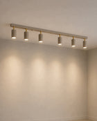Lampa sufitowa szyna kinkiet spot oprawa natynkowa kinkiet 6x GU10 ECRU BEŻ listwa oświetleniowa metalowa 120 cm do