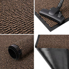 Wycieraczka pod drzwi wejściowa do butów wewnętrzna mata gumowa 80x120 cm chodnik pvc tekstylny brązowy grubość 7 mm