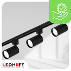 Oświetlenie szynowe Zestaw listwa 1m + 4x lampa GU10 CZARNY szynoprzewód reflektory sufitowe, 4 punkty świetlne, bez