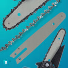 2x łańcuch tnący do piły 8" + prowadnica do pilarki zestaw 45 ogniw 1,1mm