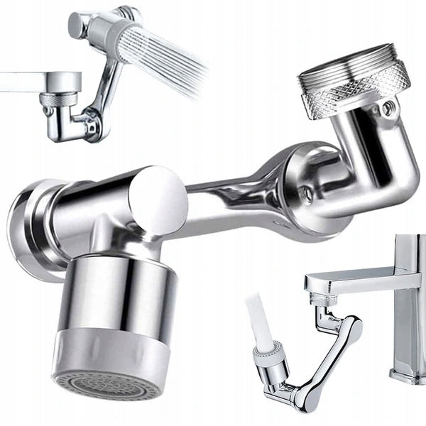 Przedłużenie perlatora baterii chrom 1080° obrotowa końcówka kranowa, aerator M22x1 z gwintem zewnętrznym, zmienny