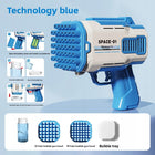 Pistolet na bańki 32 otworów maszyna do baniek na baterie + płyn niebieski 600 ml wiek 3 lata+