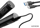 Akumulatorowy spieniacz do mleka usb-c regulacja obrotów 3W1 + stojak ręczny mikser, ubijaczka, cappuccino, czarny