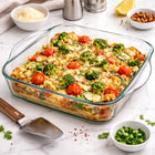Naczynie żaroodporne 22x25 cm szklane kwadratowe do zapiekania pieczenia forma na lasagne, brytfanna, 1,98 l, do