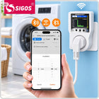Miernik zużycia energii prądu WiFi tuya 16A 3680W watomierz TYP E inteligentne gniazdko z pomiarem poboru, do kontroli