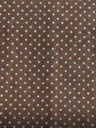 Obrus plamoodporny na stół 140x220cm wygląd LNU brązowy w kropki nakrycie do jadalni i kuchni, bawełna z poliestrem