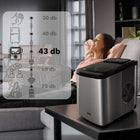 Kostkarka do lodu eberg domowa inox 12kg 160W ekspresowy lód kostki w 6min 160 w srebrny/szary