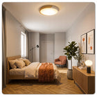 Lampa Sufitowa LED Veluma Plafon Premium Okrągły Drewniany 30W 3000K 3300lm oprawa do salonu sypialni, ciepła barwa