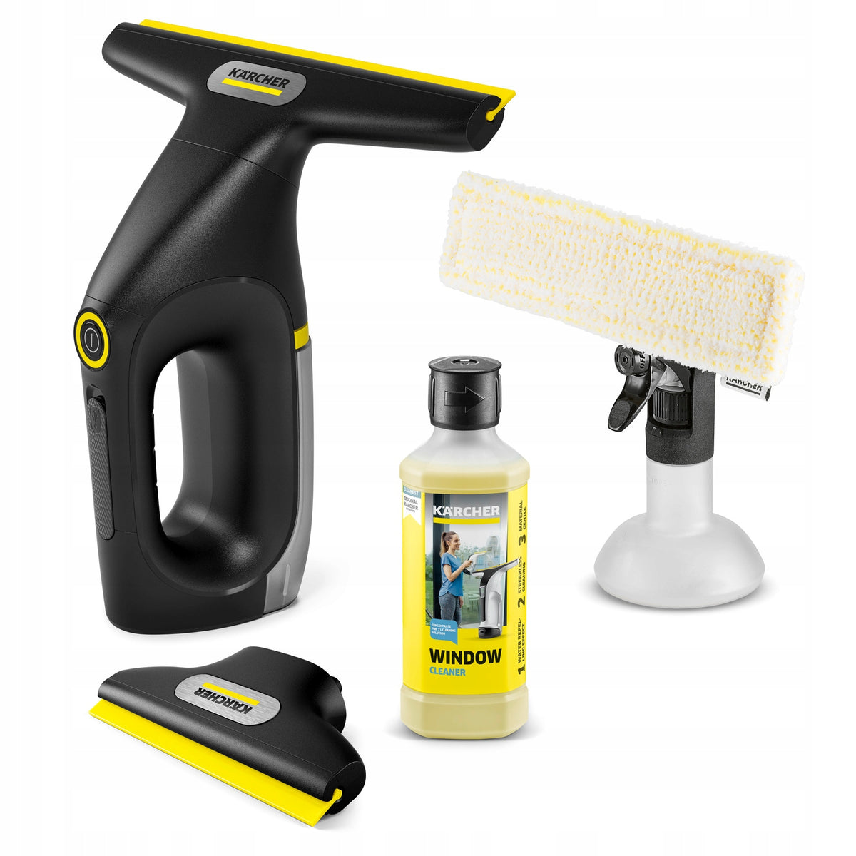 Myjka do okien WV 2 Universal Precision+ Black Karcher elektryczna ściągaczka, czyszczenie szyb i luster, 35 min pracy