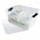 Pojemnik z pokrywą do przechowywania home BOX 15l uniwersalny organizer bezbarwna plastikowa kuweta na drobiazgi i
