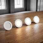 Opawa schodowa Oświetlenie schodowe Lampka LED 230V Okrągła BIAŁA PREMIUM do korytarza i przedpokoju, 2 W, wymienne