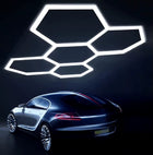 Panel Lampa LED Mikka Hexagon Warsztat Garaż zimny 192 w Plafon sufitowy, oświetlenie techniczne, białe światło