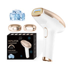 Depilator IPL do włosów ciała laserowy bikini NÓG depilacja bezbolesny gold złoty