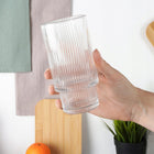 6x Szklanki RYFLOWANE do napojów wody drinków zestaw komplet szklanek 320ml bezbarwne szkło, do serwowania, można myć w