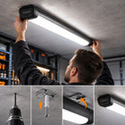 Lampa LED Sufitowa Do Garażu Warsztatu Oprawa Hermetyczna 36W 60cm 4000lm oświetlenie techniczne natynkowe czarne ze