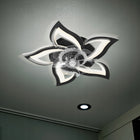 50W WENTYLATOR SUFITOWY LAMPA SUFITOWA LED Z PILOTEM WIATRAKIEM APLIKACJA CZARNA żyrandol z wentylatorem, do salonu