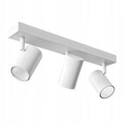 Oprawa Halogenowa 3X GU10 Lampa Sufitowa Natynkowa Ruchoma SPOT Kinkiet listwa oświetleniowa biała prostokątna 38 cm do
