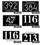 Tabliczka na dom tablica Adresowa czarny MAT Numer Adres Domu oznaczenie posesji, szyld wejściowy z aluminium 32 x 21