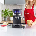 Ekspres do kawy ciśnieniowy kolbowy MPM MKW-13M mielona, espresso, americano, czarna, 15 bar, zbiornik 1,2 l, 1100 w